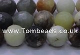 CFW05 15.5 inches 12mm faceted round flower jade beads wholesale