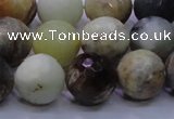 CFW06 15.5 inches 14mm faceted round flower jade beads wholesale