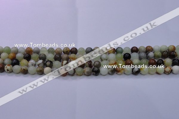 CFW10 15.5 inches 4mm round flower jade beads wholesale