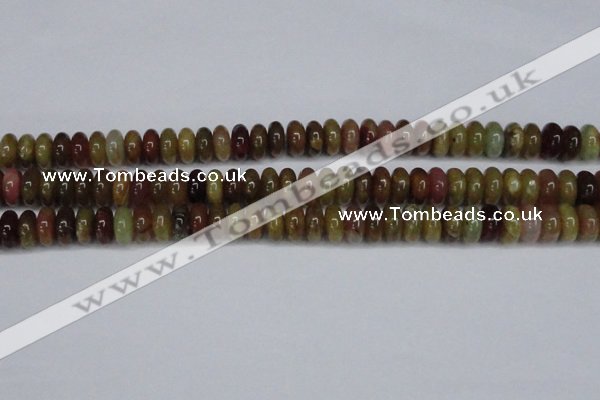 CFW110 15.5 inches 6*12mm rondelle flower jade gemstone beads