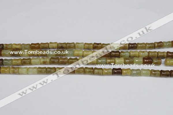 CFW117 15.5 inches 8*10mm bone flower jade gemstone beads