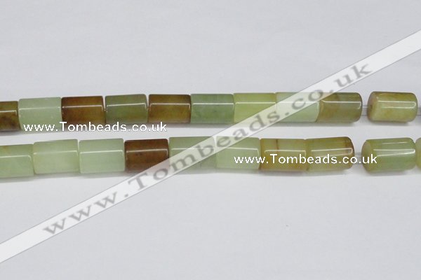 CFW119 15.5 inches 15*20mm tube flower jade gemstone beads