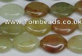 CFW136 15.5 inches 13*18mm marquise flower jade gemstone beads