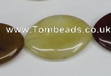 CFW139 15.5 inches 22*30mm marquise flower jade gemstone beads