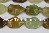 CFW164 15.5 inches 15*20mm wavy flower jade gemstone beads