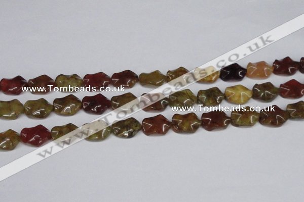 CFW165 15.5 inches 15*20mm wavy flower jade gemstone beads