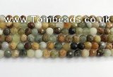 CFW219 15.5 inches 8mm faceted round flower jade beads