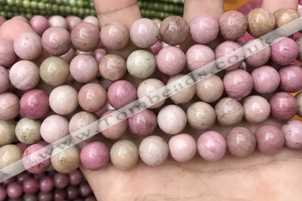 CFW47 15.5 inches 10mm round pink wooden jasper beads wholesale