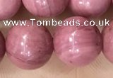 CFW54 15.5 inches 12mm round natural pink wooden jasper beads