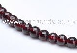 CGA05 15.5 inch 5mm round natural garnet gemstone bead Wholesale