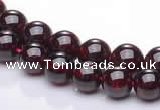 CGA07 multi sizes round natural garnet gemstone beads Wholesale