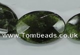 CGA112 15.5 inches 20*30mm faceted oval natural green garnet beads