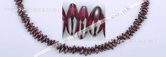 CGA12 15 inches multi sizes rice garnet gemstone beads Wholesale