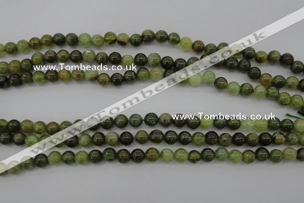 CGA131 15.5 inches 6mm round natural green garnet beads wholesale