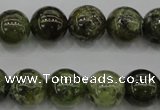 CGA132 15.5 inches 8mm round natural green garnet beads wholesale