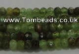 CGA145 15.5 inches 2.5*4mm faceted rondelle natural green garnet beads