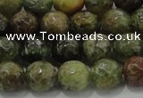 CGA148 15.5 inches 8mm faceted round natural green garnet beads