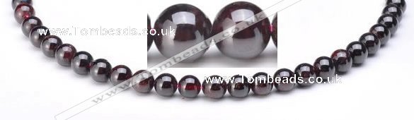 CGA17 4mm round natural garnet gemstone beads Wholesale
