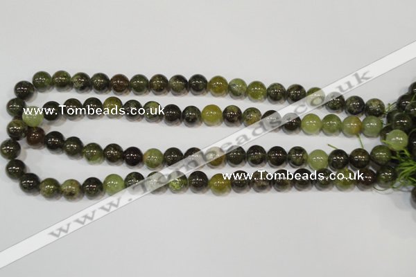 CGA204 15.5 inches 10mm round natural green garnet beads