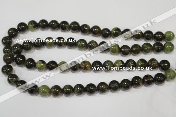 CGA205 15.5 inches 12mm round natural green garnet beads