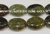 CGA224 15.5 inches 15*20mm oval natural green garnet beads