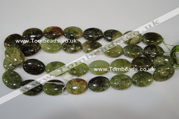 CGA225 15.5 inches 18*25mm oval natural green garnet beads