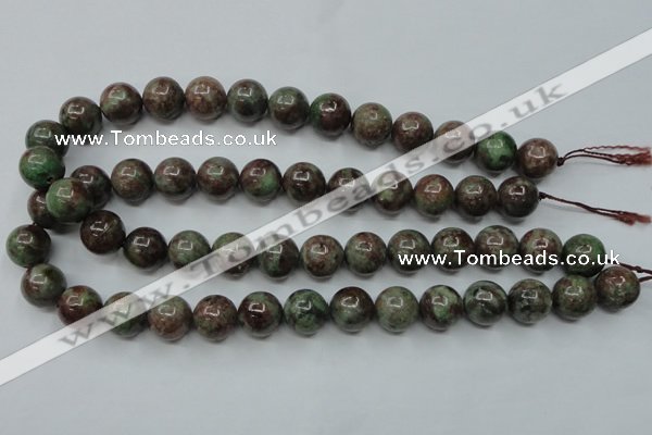 CGA303 15.5 inches 10mm round red green garnet gemstone beads