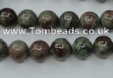 CGA304 15.5 inches 12mm round red green garnet gemstone beads