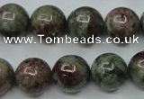 CGA307 15.5 inches 18mm round red green garnet gemstone beads