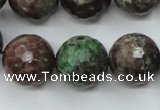 CGA318 15.5 inches 20mm faceted round red green garnet gemstone beads