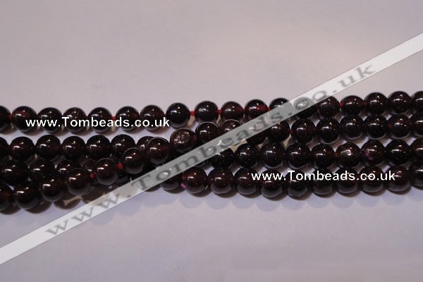 CGA352 14 inches 4mm round natural red garnet beads wholesale