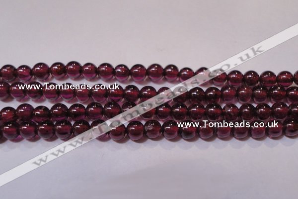 CGA356 15 inches 3mm round natural red garnet beads wholesale