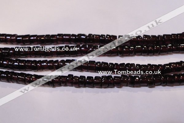 CGA365 15 inches 2*4mm heishi natural red garnet beads wholesale