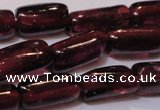 CGA367 15 inches 3*7mm tube natural red garnet beads wholesale