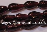 CGA368 15 inches 4*7mm teardrop natural red garnet beads wholesale