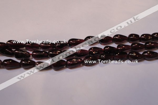 CGA368 15 inches 4*7mm teardrop natural red garnet beads wholesale