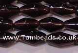 CGA374 15 inches 5*8mm rice natural red garnet beads wholesale