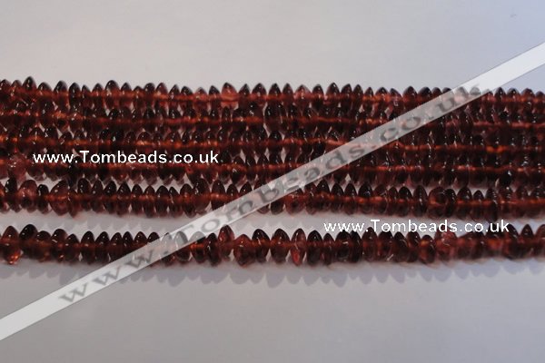 CGA380 15 inches 2*4mm rondelle natural red garnet beads wholesale