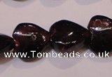 CGA393 15 inches 8*8mm heart natural red garnet beads wholesale