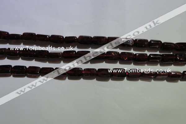 CGA403 15.5 inches 5*8mm rectangle natural red garnet beads wholesale