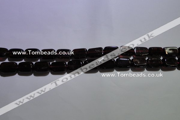 CGA405 15.5 inches 8*12mm rectangle natural red garnet beads wholesale
