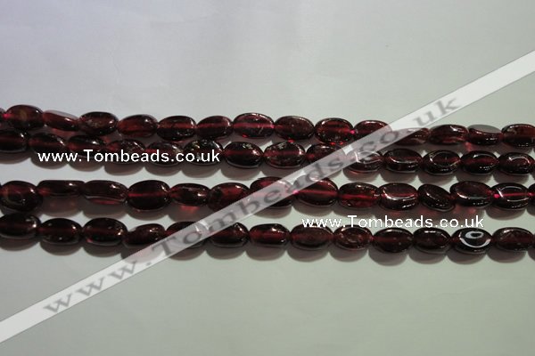 CGA407 15.5 inches 5*7mm oval natural red garnet beads wholesale