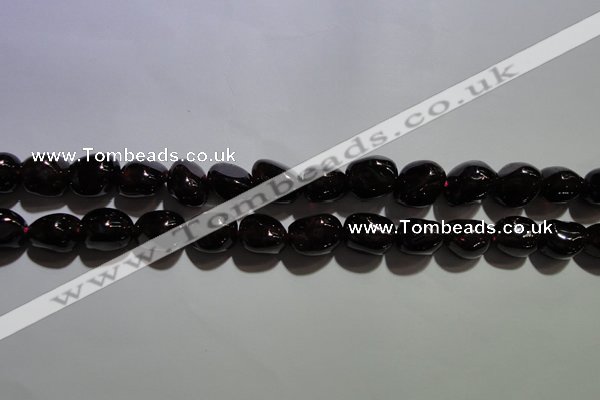 CGA418 15.5 inches 7*9mm nuggets natural red garnet beads wholesale