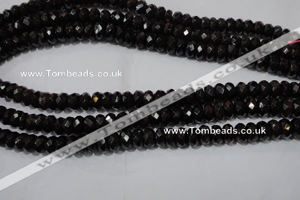 CGA459 15.5 inches 5*8mm faceted rondelle natural red garnet beads