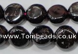 CGA467 15.5 inches 10mm coin natural red garnet beads wholesale