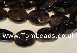 CGA480 15.5 inches 7*9mm faceted oval natural red garnet beads