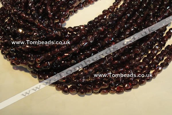 CGA488 15.5 inches 4mm - 5mm nuggets natural red garnet beads