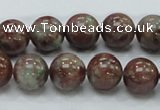 CGA51 15.5 inches 12mm round red green garnet gemstone beads