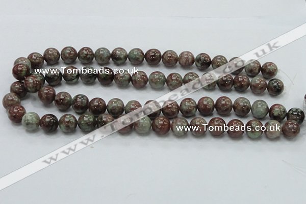 CGA51 15.5 inches 12mm round red green garnet gemstone beads