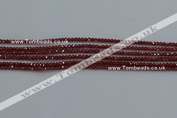 CGA515 15.5 inches 2*2.5mm faceted rondelle red garnet beads